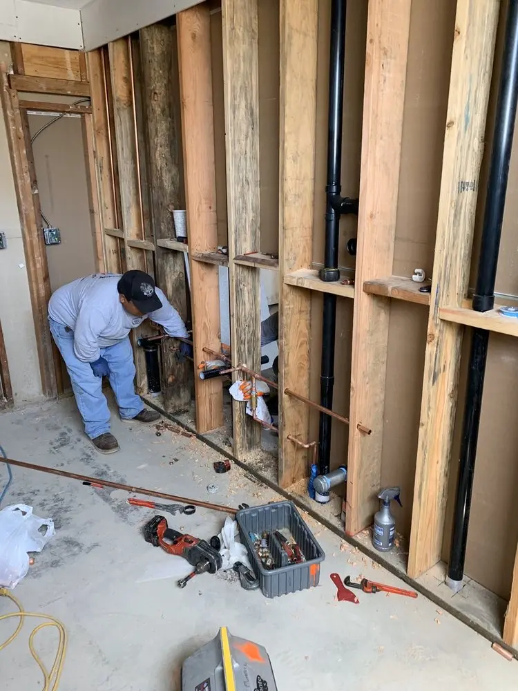 Commercial rough-in plumbing for Water Heater Replacement in West Woodstock